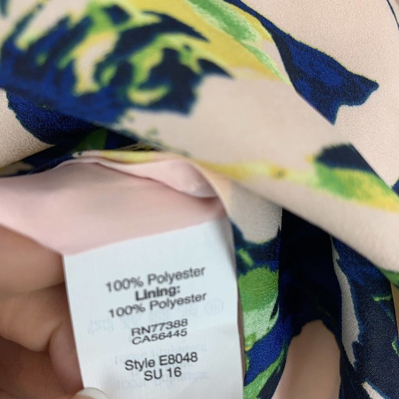 j crew blue floral shift dress 4 petite - Picture 4 of 6